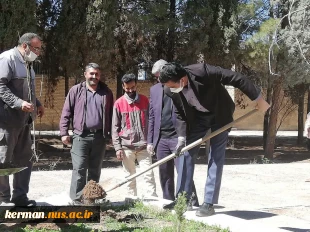 به همت کانون بسیج اساتید دانشگاه فنی و حرفه‌ای واحد استان کرمان و گرامیداشت هفته منابع طبیعی و روز درختکاری برگزار شد :
آئین کاشت 100 اصله نهال در دانشگاه فنی و حرفه ای واحد استان کرمان  2